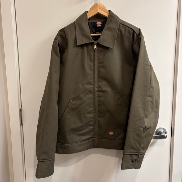 Dickies Eisenhower Work Jacket in Olive Green - Picture 2 of 2